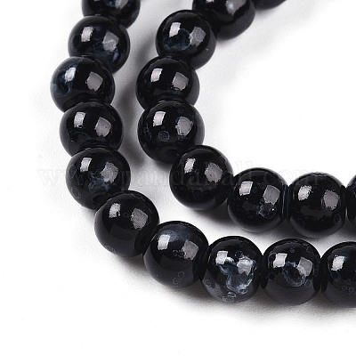 Выпечка окрашенные стеклянные бусины пряди DGLA-N003-6mm-A10-1