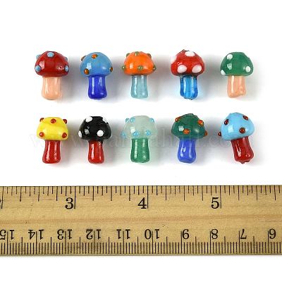 24шт 10 цвета бусины ручной работы лэмпворк LAMP-FS0001-71-1