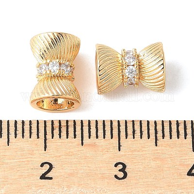 Латунные микропаве из прозрачного кубического циркония KK-A253-12G-1