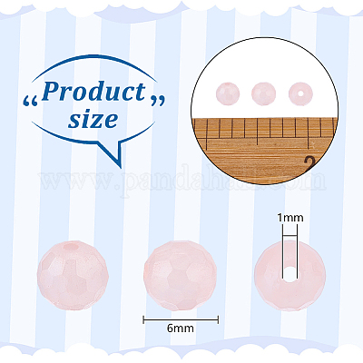 Естественно розовый кварц круглые бусины пряди G-OC0003-58-1