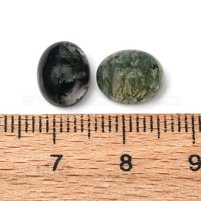 Природные моховой агат кабошонов G-H314-01-1