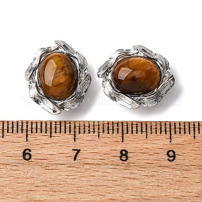 Натуральные овальные многорядные звенья из тигрового глаза G-G207-02P-07-1