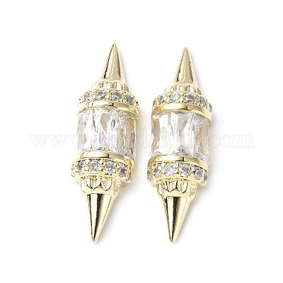 Латунные микро проложить четкие кубического циркония кабошоны KK-A174-06G-1