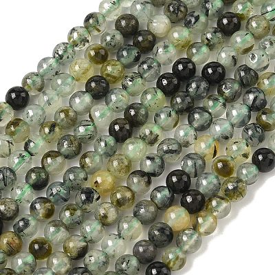 Природные пренит нитей бисера&nbsp;G-K224-03-4mm-01-1