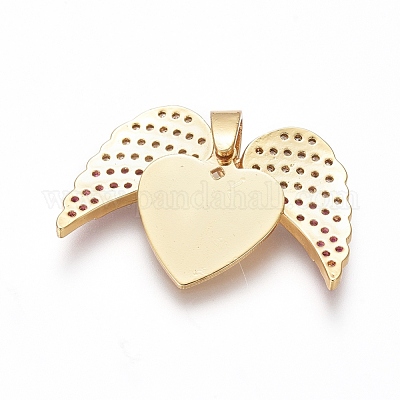 День Святого Валентина латунь микропаве из циркония с подвесками ZIRC-I032-29G-1