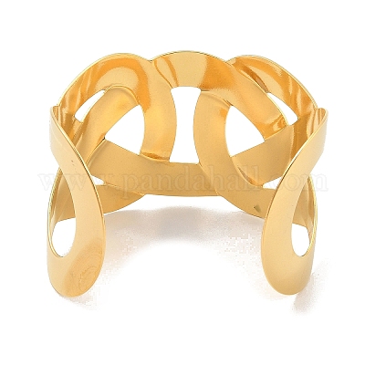 Браслеты-манжеты из нержавеющей стали 304 BJEW-A023-05G-1