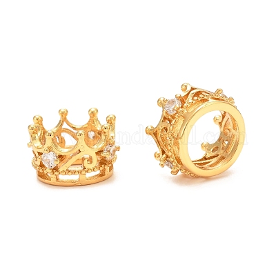 Латунь микропаве прозрачный кубический цирконий европейский бисер ZIRC-P086-36G-1