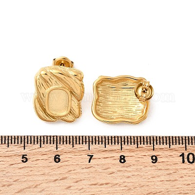 Фурнитура для сережек-гвоздиков из нержавеющей стали 304 STAS-K306-76G-1