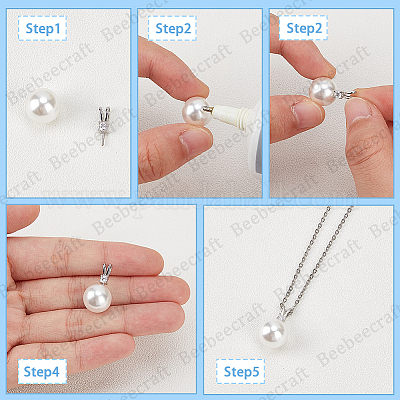 2 шт. 925 шт. серебряных микрофибриллы с паве из кубического циркония STER-BBC0007-30-1