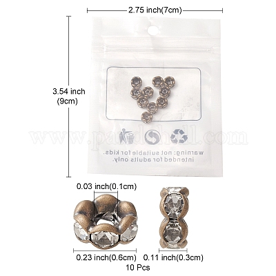 Латунные бусины разделители для поставки стразов RB-YW0001-05B-01AB-1