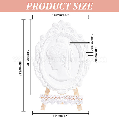 Фоторамки из дерева и гипса WOOD-WH0029-28-1