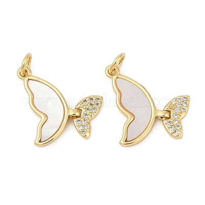 Латунные микро проложить кубического циркония подвески KK-U058-08G-02-1