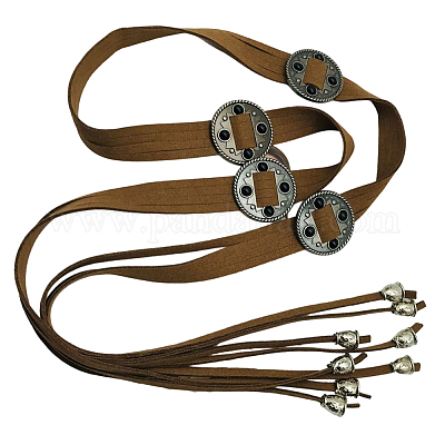 Поясные ремни из микрофибры с оберткой из сплава AJEW-WH20060-73B-1