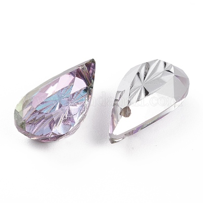 Подвески из тисненого стекла со стразами GLAA-J101-06B-001VL-1