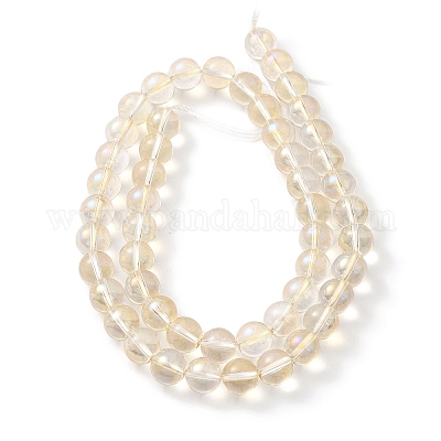 Прозрачные стеклянные бусины гальваническим пряди GLAA-T032-T8mm-C11-1