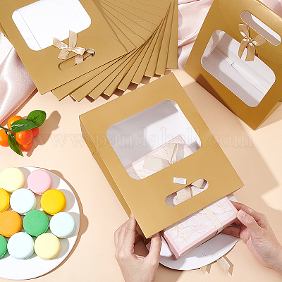 Прямоугольные бумажные подарочные пакеты ABAG-WH0048-07C-1