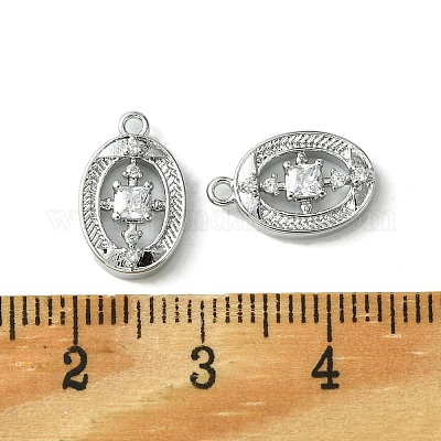 Латунные микро проложить кубического циркония подвески KK-D092-04P-1