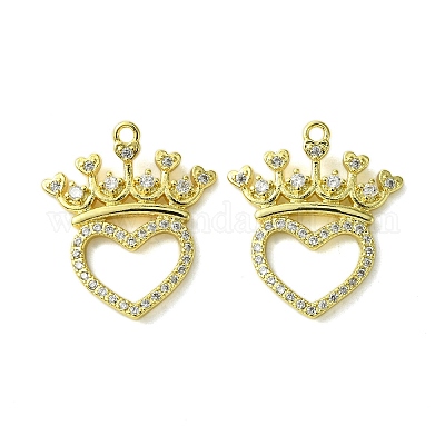 Кулоны из экологически чистой латуни с микропаве и кубическим цирконием KK-A204-15G-1