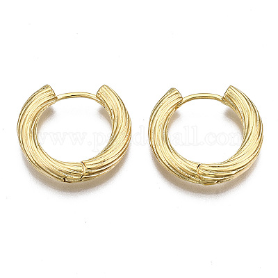 Латунные английском замке Серьги-кольца X-KK-S356-347B-NF-1