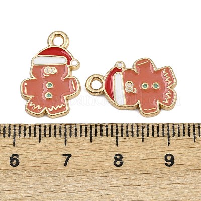 Подвески из сплава и эмали с рождественской тематикой ENAM-Z023-01G-11-1