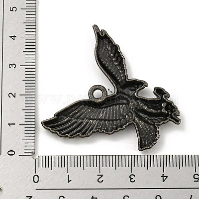 合金ペンダント 鷲の形 アンティークブロンズ 39.5x38.5x4mm 穴：2.5