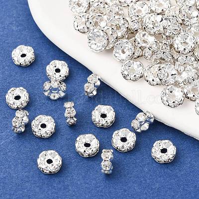 Латунные бусины разделители для поставки стразов RB-A014-L7mm-01S-1