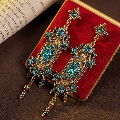 Серьги-подвески из сплава с кубическим цирконием FS-WGE4649-01-1