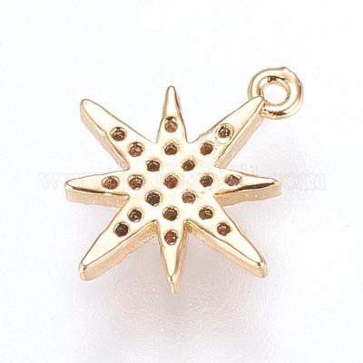 Латунные микро проложить кубического циркония подвески ZIRC-G116-09G-1