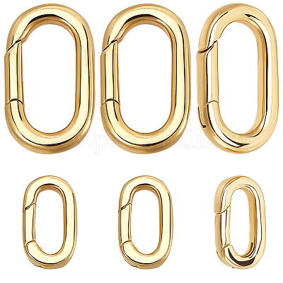 8 шт. 2 стиля стойки с покрытием из латуни пружинные затворные кольца KK-BBC0014-17-1