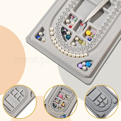 Пластиковые флокированные дизайнерские доски из бисера ODIS-YW0001-05-1