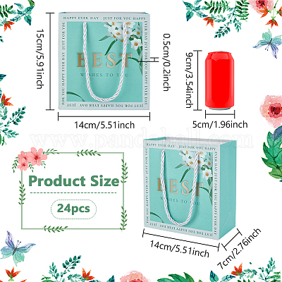 Бумажные мешочки для ювелирных изделий с ручкой для сумок ABAG-WH0039-37C-1