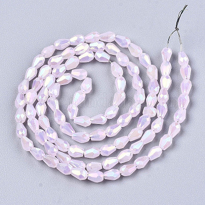 Стеклянные бусины с гальваническим покрытием  X-EGLA-S194-02A-B02-1