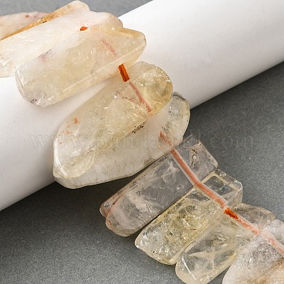 Природный желтый кварц нитей бисера G-S386-D22-1