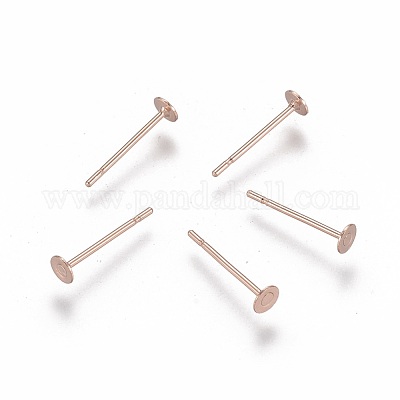 Фурнитура для сережек-гвоздиков из нержавеющей стали 304 STAS-H436-24RG-3mm-1