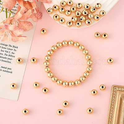 60 шт. латунные бусины с покрытием стойки KK-PA0001-03E-G-1