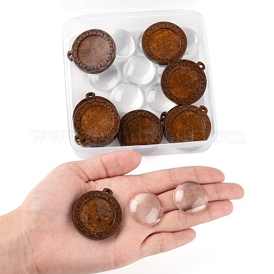 Набор для изготовления плоских круглых подвесок своими руками DIY-LS0003-90-1