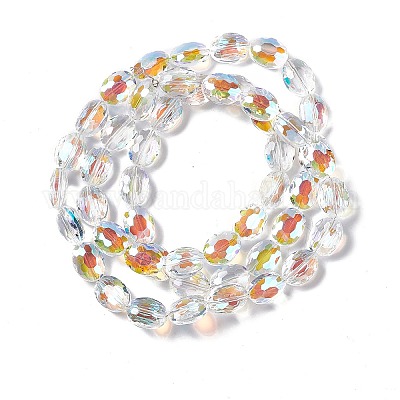 Граненые круглые стеклянные бусины EGLA-E030-01F-1