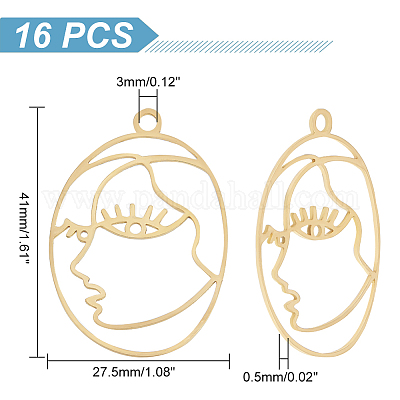 Латунные подвески&nbsp;KK-DC0001-57-1