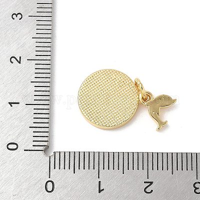 Подвески из латуни с натуральными белыми ракушками KK-S522-12G-1