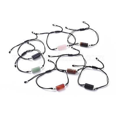 Регулируемые унисекс плетеные браслеты из бисера с нейлоновой нитью BJEW-JB04714-1