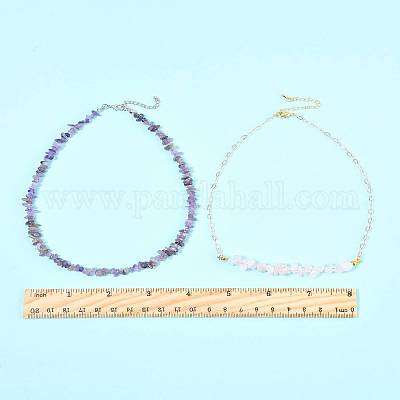 Ожерелья из бисера с натуральным красным авантюрином NJEW-FS00013-1