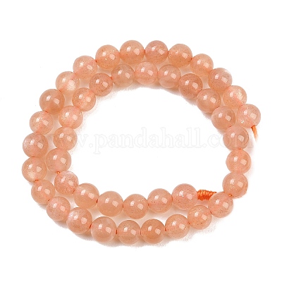 Натуральный Sunstone бисер пряди&nbsp;G-G342-A01-4.5mm-1