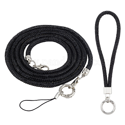 2 шт. 2 стиля цинковый сплав смолы универсальный ремешок для сотового телефона ремешок через плечо шейный ремешок для телефона подвески AJEW-CP0008-93B-1