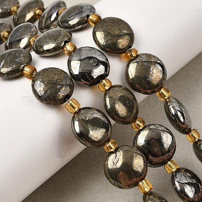 Природного пирита бисер нитей&nbsp;G-Z131-H01-01-1