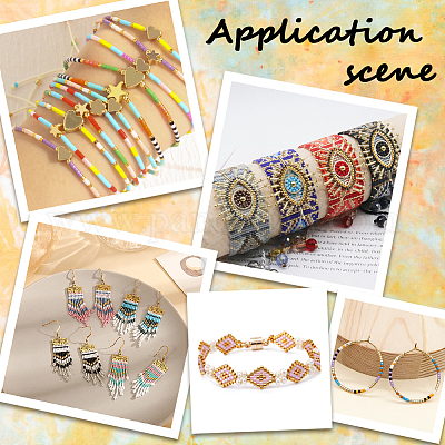 100 г двухцветного стеклянного бисера с круглым отверстием и двумя насечками SEED-SC0001-25B-1