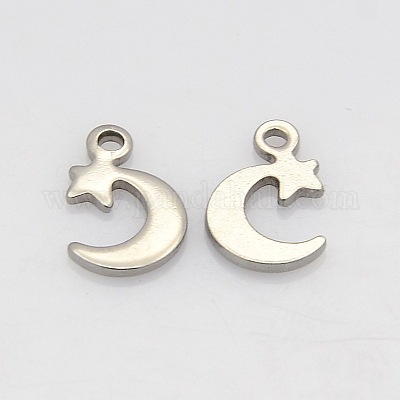 Подвески в виде луны и звезд из нержавеющей стали марки 304 STAS-N025-08-1