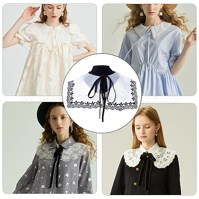 1 шт. съемные воротники из органзы AJEW-GF0007-70-1