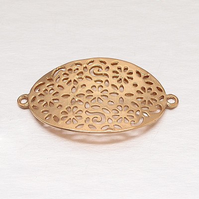 Плоские овальные стойки с латунным филигранным покрытием KK-L147-136-1