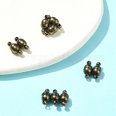 10шт круглые латунные магнитные застежки с петлями KK-FS0001-34AB-1