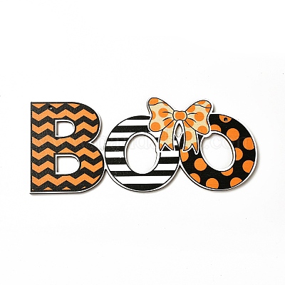 Большие подвески из дерева с односторонним принтом WOOD-I010-12G-1